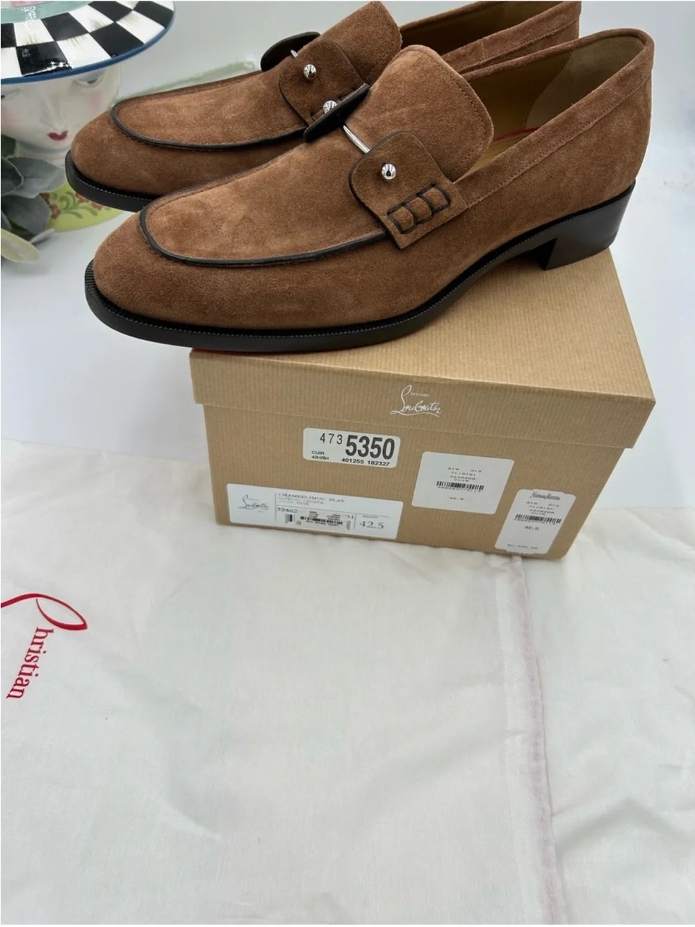 Men’s Christian Louboutin CHAMVELIMOC loafers size 42.5 made in Italy